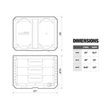 3ドロワー収納BOX TB-B1-D-70-3