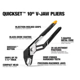 【予約　7月中旬入荷】Vジョー型QUICKSETウォーターポンププライヤー　10in TB-H3-51-V10